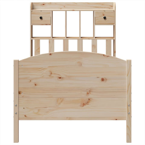 vidaXL Bookcase Bed without Mattress 100x200cm Solid Wood Pine