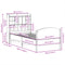 vidaXL Bookcase Bed without Mattress 100x200cm Solid Wood Pine