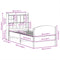 vidaXL Bookcase Bed without Mattress Wax Brown 100x200cm Solid Wood Pine