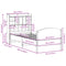 vidaXL Bookcase Bed without Mattress White 90x200cm Solid Wood Pine