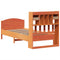 vidaXL Bookcase Bed without Mattress Wax Brown 90x200cm Solid Wood Pine
