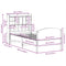vidaXL Bookcase Bed without Mattress Wax Brown 90x200cm Solid Wood Pine