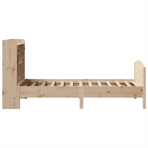 vidaXL Bookcase Bed without Mattress 75x190 cm Small Single Solid Wood Pine