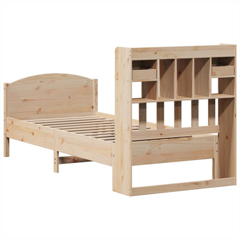 vidaXL Bookcase Bed without Mattress 75x190 cm Small Single Solid Wood Pine