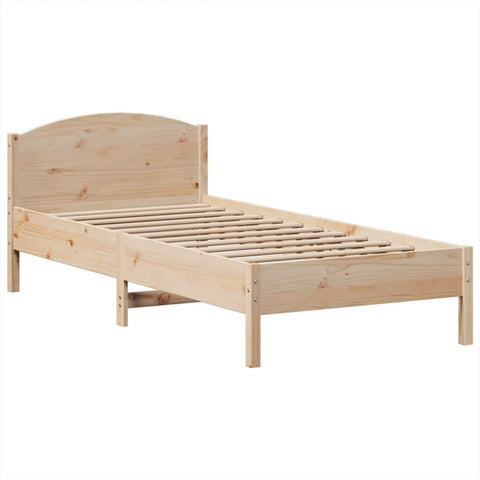 vidaXL Bookcase Bed without Mattress 75x190 cm Small Single Solid Wood Pine