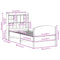 vidaXL Bookcase Bed without Mattress 75x190 cm Small Single Solid Wood Pine
