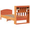 vidaXL Bookcase Bed without Mattress Wax Brown 75x190 cm Small Single Solid Wood Pine