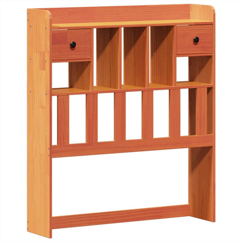 vidaXL Bookcase Bed without Mattress Wax Brown 75x190 cm Small Single Solid Wood Pine