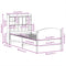 vidaXL Bookcase Bed without Mattress Wax Brown 75x190 cm Small Single Solid Wood Pine