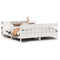 vidaXL Bookcase Bed without Mattress White 200x200cm Solid Wood Pine