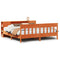 vidaXL Bookcase Bed without Mattress Wax Brown 200x200cm Solid Wood Pine