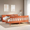 vidaXL Bookcase Bed without Mattress Wax Brown 200x200cm Solid Wood Pine