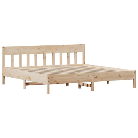vidaXL Bookcase Bed without Mattress 180x200 cm Super King Solid Wood Pine