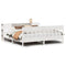 vidaXL Bookcase Bed without Mattress White 180x200 cm Super King Solid Wood Pine