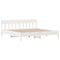 vidaXL Bookcase Bed without Mattress White 180x200 cm Super King Solid Wood Pine
