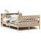 vidaXL Bookcase Bed without Mattress 160x200cm Solid Wood Pine