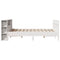 vidaXL Bookcase Bed without Mattress White 160x200cm Solid Wood Pine