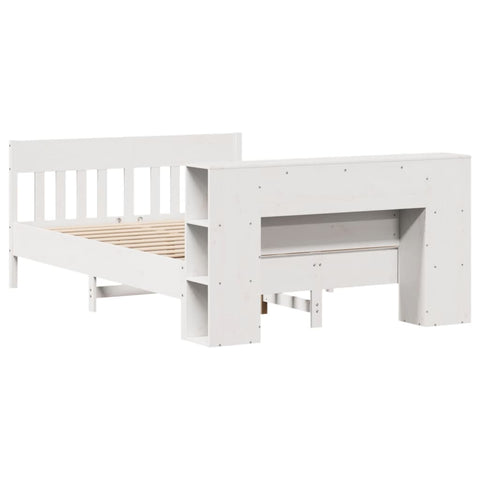 vidaXL Bookcase Bed without Mattress White 160x200cm Solid Wood Pine