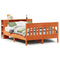 vidaXL Bookcase Bed without Mattress Wax Brown 160x200cm Solid Wood Pine