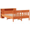 vidaXL Bookcase Bed without Mattress Wax Brown 160x200cm Solid Wood Pine