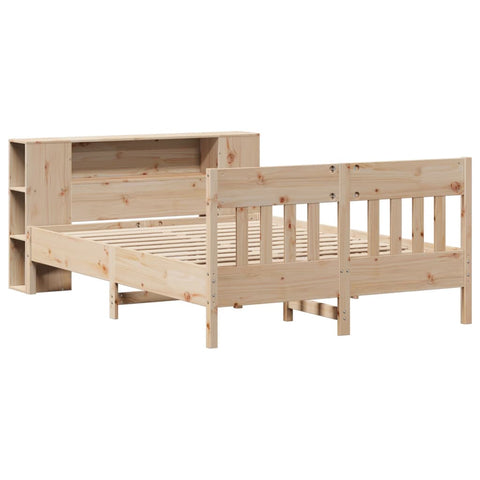 vidaXL Bookcase Bed without Mattress 150x200 cm King Size Solid Wood Pine