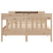 vidaXL Bookcase Bed without Mattress 150x200 cm King Size Solid Wood Pine