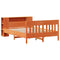 vidaXL Bookcase Bed without Mattress Wax Brown 150x200 cm King Size Solid Wood Pine