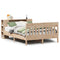 vidaXL Bookcase Bed without Mattress 120x200cm Solid Wood Pine