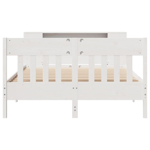 vidaXL Bookcase Bed without Mattress White 120x200cm Solid Wood Pine