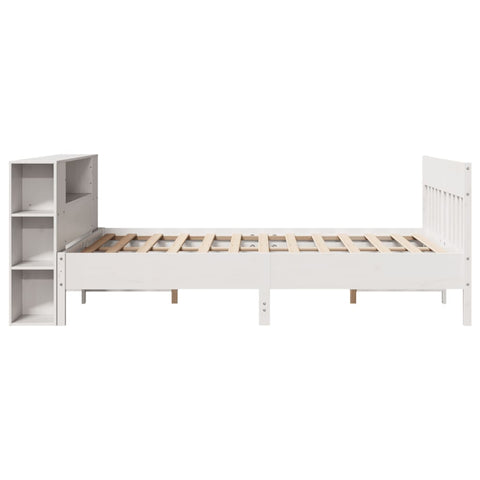 vidaXL Bookcase Bed without Mattress White 120x200cm Solid Wood Pine