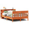 vidaXL Bookcase Bed without Mattress Wax Brown 120x200cm Solid Wood Pine