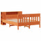 vidaXL Bookcase Bed without Mattress Wax Brown 120x200cm Solid Wood Pine