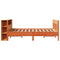 vidaXL Bookcase Bed without Mattress Wax Brown 120x200cm Solid Wood Pine