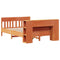 vidaXL Bookcase Bed without Mattress Wax Brown 120x200cm Solid Wood Pine