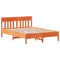 vidaXL Bookcase Bed without Mattress Wax Brown 120x200cm Solid Wood Pine
