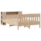 vidaXL Bookcase Bed without Mattress 135x190 cm Double Solid Wood Pine