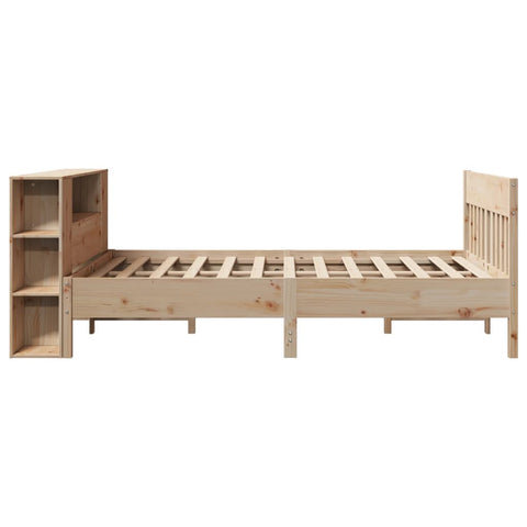 vidaXL Bookcase Bed without Mattress 135x190 cm Double Solid Wood Pine