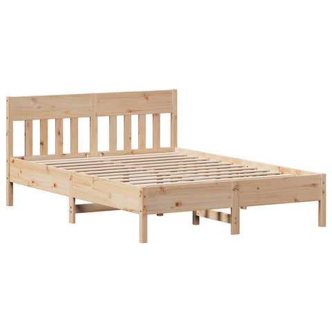vidaXL Bookcase Bed without Mattress 135x190 cm Double Solid Wood Pine