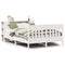 vidaXL Bookcase Bed without Mattress White 135x190 cm Double Solid Wood Pine