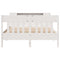 vidaXL Bookcase Bed without Mattress White 135x190 cm Double Solid Wood Pine