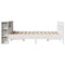 vidaXL Bookcase Bed without Mattress White 135x190 cm Double Solid Wood Pine