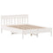 vidaXL Bookcase Bed without Mattress White 135x190 cm Double Solid Wood Pine