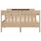 vidaXL Bookcase Bed without Mattress 120x190 cm Small Double Solid Wood Pine
