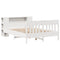 vidaXL Bookcase Bed without Mattress White 120x190 cm Small Double Solid Wood Pine