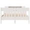 vidaXL Bookcase Bed without Mattress White 120x190 cm Small Double Solid Wood Pine