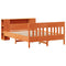 vidaXL Bookcase Bed without Mattress Wax Brown 120x190 cm Small Double Solid Wood Pine