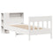 vidaXL Bookcase Bed without Mattress White 100x200cm Solid Wood Pine