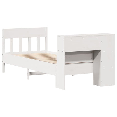 vidaXL Bookcase Bed without Mattress White 100x200cm Solid Wood Pine