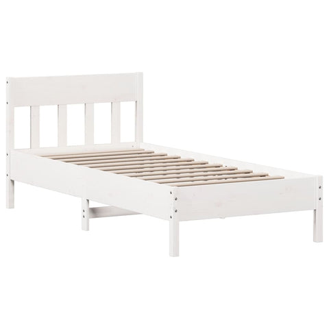 vidaXL Bookcase Bed without Mattress White 100x200cm Solid Wood Pine