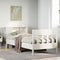 vidaXL Bookcase Bed without Mattress White 100x200cm Solid Wood Pine